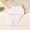 funny plain white baby short toe socks