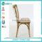 Factory price natural oak wood cross back chair