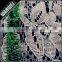 nylon cotton with thermo-fuse fabric new arrival Ladies dress green white curtain lace 7070