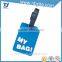 Strap Attach Customized Soft Plastic PVC safety Luggage Tag