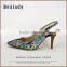 Cheap price 2016 sexy embossed snakeskin leather bag pumps shoes for ladies