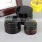 1oz glass cream jar with black lid, 10ml glass jar
