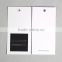 White card paper hangtag with black printted and logo sliver stamping for men 's trousers