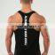 Mens stretch fitted performance tanks ribbed t back gym stringer tank top                        
                                                Quality Choice