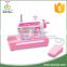 Girls plastic battery operated toy sewing machine with light and music