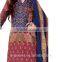 Indian blue N pink printed salwar kameez classical indian clothing wholesale in cheaper price