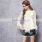teen girls lace splicing elastic slim tops ladies ruffles round neck shirt for women soft basic shirt tops in autumn spring
