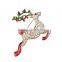 Latest Korean Brooch Design Animal Rhinestone Brooches Sika Deer Shaped Brooch