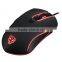 RGB LED backlit Custom logo gaming mouse with antiskid leather texture design