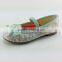 New! jewel &flower satin beautiful children flat shoes