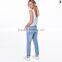 Open Knee Frayed Slm Fit Boyfriend Gilr Jeans JXA118