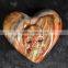 Natural Agate Heart With Skeletons Face