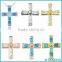 Custom 925 Sterling Silver Created Synthetic Opal Cross Pendant Wholesale