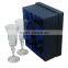 Luxury plain blue carton box for two goblets