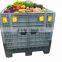 980*1140*1050 1-4T rigid foldable large logostic pallet container/stackable container