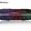 Colorful Cool cheaper USB wired keyboard in rainbow crack parttern