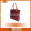 New arrival fashion design custom PU Shopping bags for Lady 2016,Red PU for main body