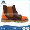 Unique contrast color slip on children winter boots