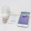 AC100-240V E27 6W bluetooth RGBW led bulb control by smart phone