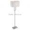 2017 hotel decorative Crystal floor lamp with linen shade good for inn decor high end