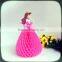 lastest new design pink princess 3D pop up honeycomb birthday card