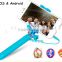 3.5MM Audio Cable Take Pole Selfie Stick - Self-portrait Monopod with cell phone clamp - Extendable Selfie Stick Monopad