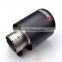 Carbon Fiber Coated Stainless Steel Universal Car Exhaust Pipe Tip Tailtip 76mm Akrapovic Car Exhaust Matte Black