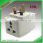 WORLD TRAVEL SOCKET 13A MULTI SOCKET ADAPTOR WITH LIGHT