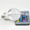 Changeable RGB LED Spotlight Bulb 85V- 265V Remote Controller Holiday Lamp Decorative E27 Night light
