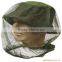 high quality green color polyester mesh head mosquito net hat