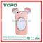 New arrival ultra thin 3D cartoon diamond phone case with mirror cover for iPhone 6 6s plus, soft tpu mirror case with strap