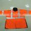 OEM Cotton Polyester PU Coating Bright Orange With Silver Stripemilitary Firemen Waterproof Raincoat Jacket