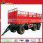 Heavy duty European type single or two axle platform full trailers mini truck transport cargo box drawbar trailer