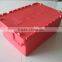 red recycled durable plastic turnover box