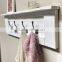 Rustic Wooden White Coat Rack Wooden Shelf