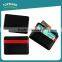 Toprank New Product Personalized Travel Pouch Wallet Slim PU Wallet Credit Card Holder With Two Pockets