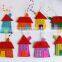 House ornaments Decoration Set of eight Felt House for wall hanging