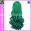 New Arrival 68 CM Loose Wave Green Silk Wig Cap