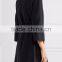 Wholesale Ladies Apparel Midnight-lue Hopsack Waist Belt Cropped Sleeves Modern Coat(DQE0384C)