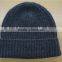 Wholesale custom men rib knit 100% cashmere beanie