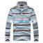 2016 Hot Sale Custom 100% Cotton Long Sleeve Mens Stripe Polo Shirts With Pocket