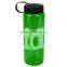 USA Made 32 oz Transparent Sports Bottle With Tethered Lid - BPA/BPS-free, FDA compliant and comes with your logo