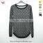 Fashion Korean Knitwear Print Middle Age Women Sweater