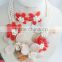 Natural design with freshwater pearl beads and shell flower jewelry necklace and earrings