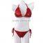 B22027A Hot selling Red Sexy Sequin lace Bikini Swimwear Suit