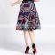 2016 Autumn & WInter Skirts Ladies Vintage Style Printed Midi A-line Skirts,Ladies Striped Printed Midi A-line Skirts Wholesale