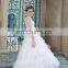 ED Illusion Button Bead Work Applique Ankle Length A-line Wedding Dress