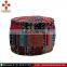 Manufacturer Hand Woven Foot Stool Bohemian Patchwork Ottoman
