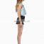 No shoulder denim vest latest gown designs