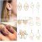 2017 Different Sharps Creative Face Hand Alloy Ring Women Earrings